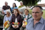 Springvale Benevolent Society president Joe Rechichi with volunteers, back, Harry Guther, Priscilla Truong, Paddy Dillon, front, Marlene Lonergan, councillor Roz Blades and Pat Dillon. 133284 Picture: STEWART CHAMBERS