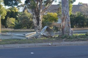 Car crashes before police give chase