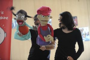 Puppets move for support