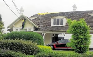 Chimney gone in a lightning flash