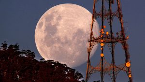 'Super moon' lights up Mt Dandenong skies