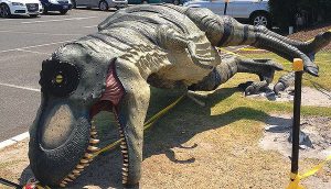 Mystery of Springvale's Tyrannosaurus wrecked