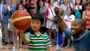 Young hoopster in 360 Allstars spin