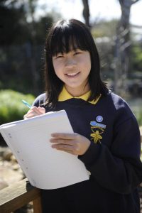 Young writer cleans up