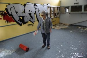 School left in ruins