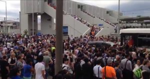 Commuter mayhem as death closes tracks