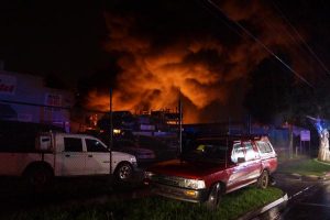 Factory fire out