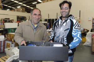 Asylum workers lend a hand