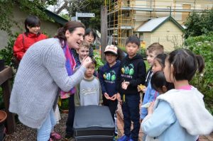 Compost kids get hands-on