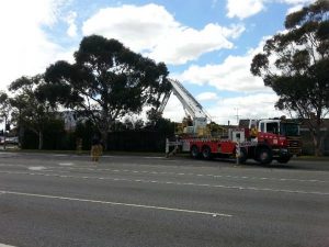 Police close Stud Road after unit blaze