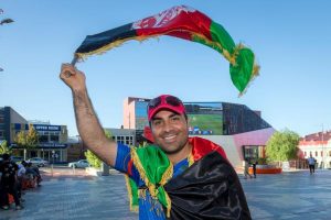 Afghan fans fly the flag