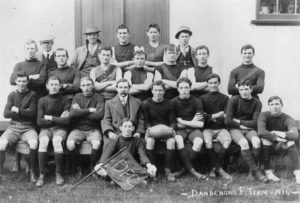 To football from the front