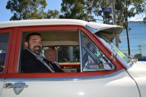 Vintage veterans march in style