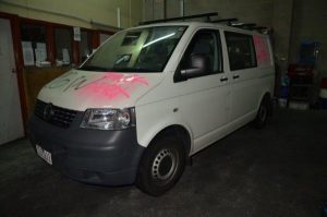 Police hunt after white van gang strikes