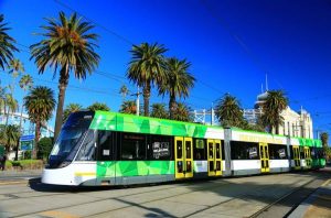 Trams take to CBD tracks