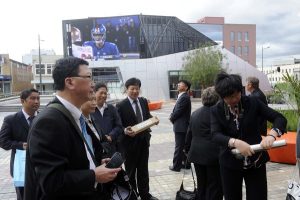 Visitors learn about harmony