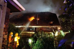Night blaze resident lucky to escape