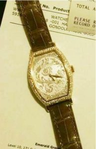 Diamond-studded watch stolen