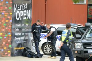 Police out in force to tackle knife-wielding man