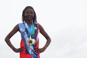 Athlete learns how to step up