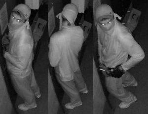 Burglar crawls to work
