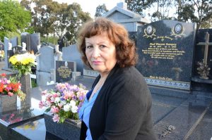 Mother’s anguish at son’s desecrated grave
