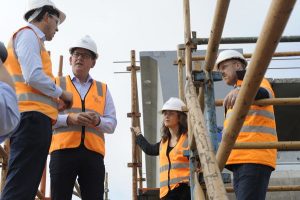 Sky rail Premier beams with pride as first high-rise pieces are put in place