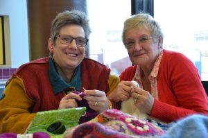 Clickety-click for calming knitting