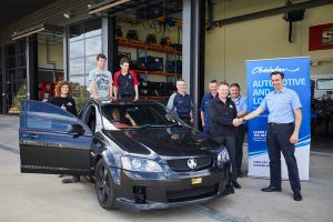 Automotive apprentices at work