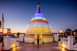 Glowing tribute to Buddha