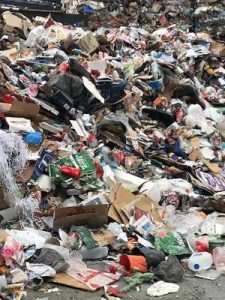 Non-recyclables pile up