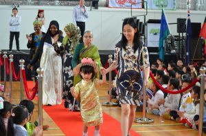 Cup fever on school catwalk
