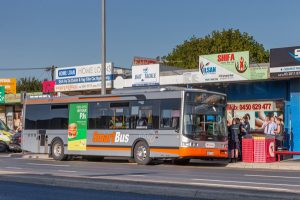 Man bashed by bus group