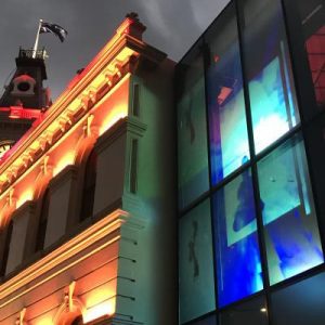 Projections light up the night