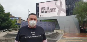 White Ribbon walkers tied together
