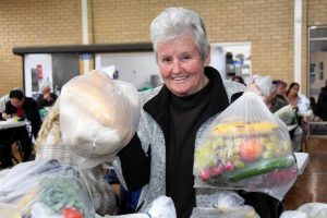 Cheers and happy tears for volunteer Barbara