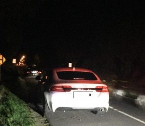 Speeding driver’s bad ‘brake’