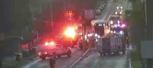 Two injured in three-car crash