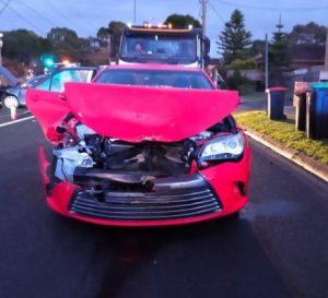 Driver arrested after three-car crash