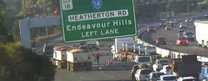 Man injured in freeway pile-up