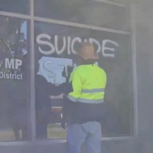 Covid vandalism filmed