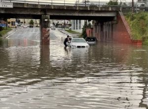 Flash flood chaos hits city