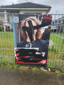 Williams signs defaced