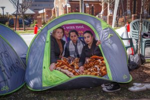 Tent camp on MP’s doorstep