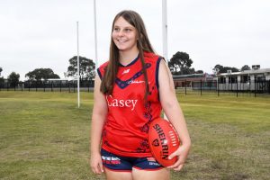 Kicking goals: Hope Gibson’s rise through junior footy ranks