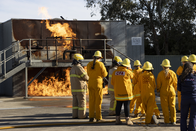 Girls fire up for CFA emergency drills