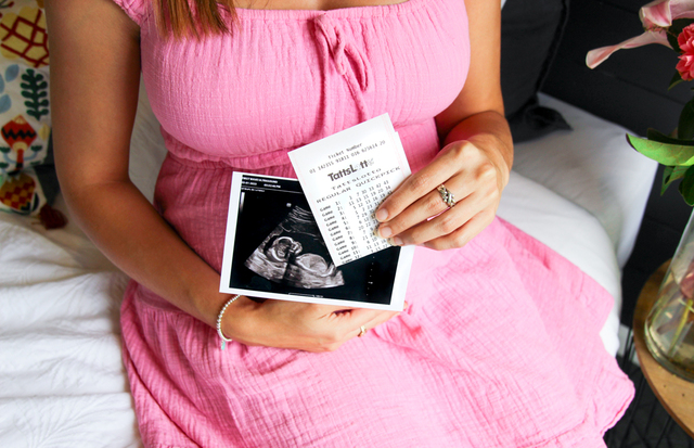 Lucky winner with a baby on the way